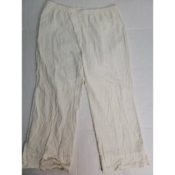 Soft Surroundings Pants Womens PXL Wide Leg Gauze Pull On Lagenlook - Picture 2 of 9